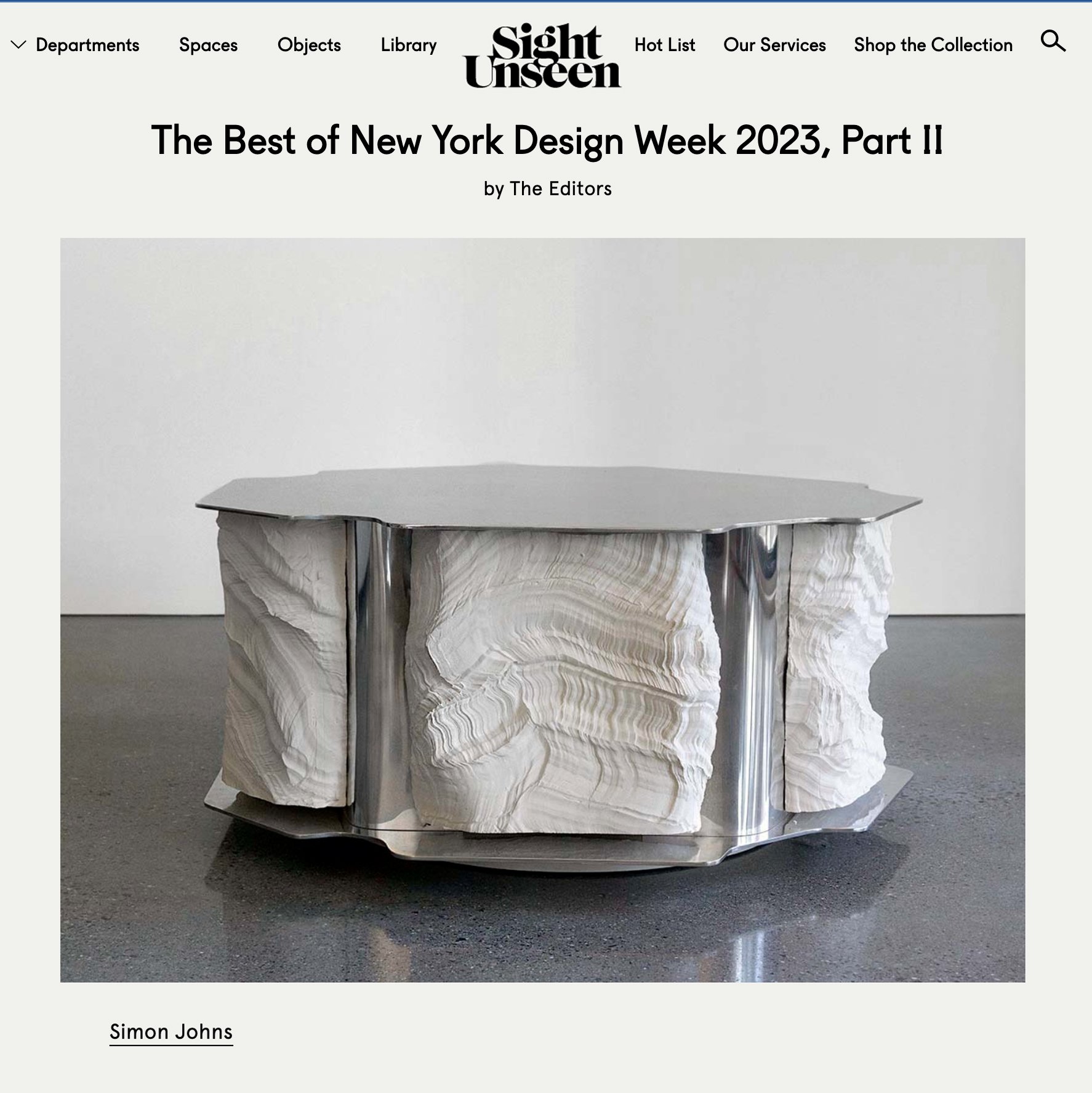Sight Unseen NYDW 2023 coverage