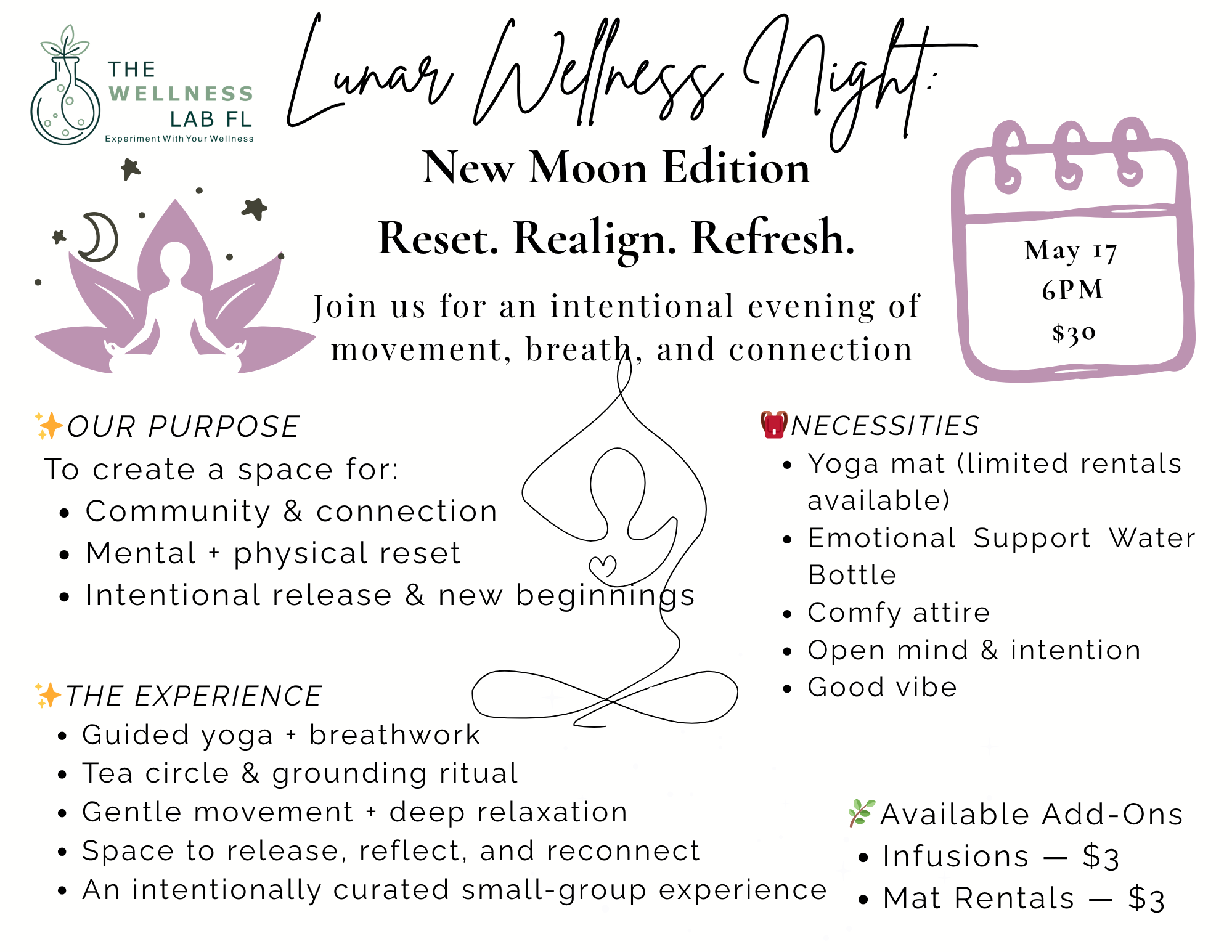 Lunar Wellness Night: New Moon Yoga