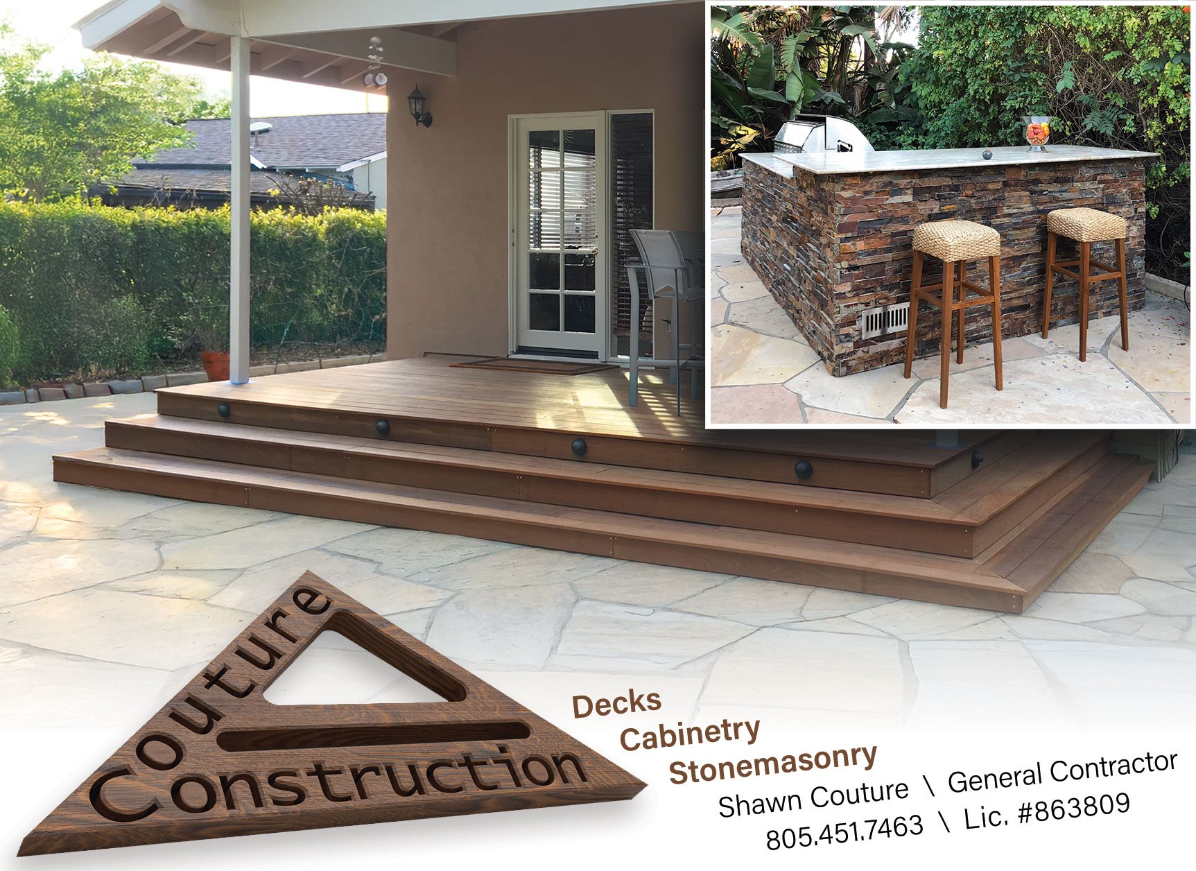 Logo design and half-page print advertisement for Couture Construction, featured in The Arlington Theatre’s Nutcracker program