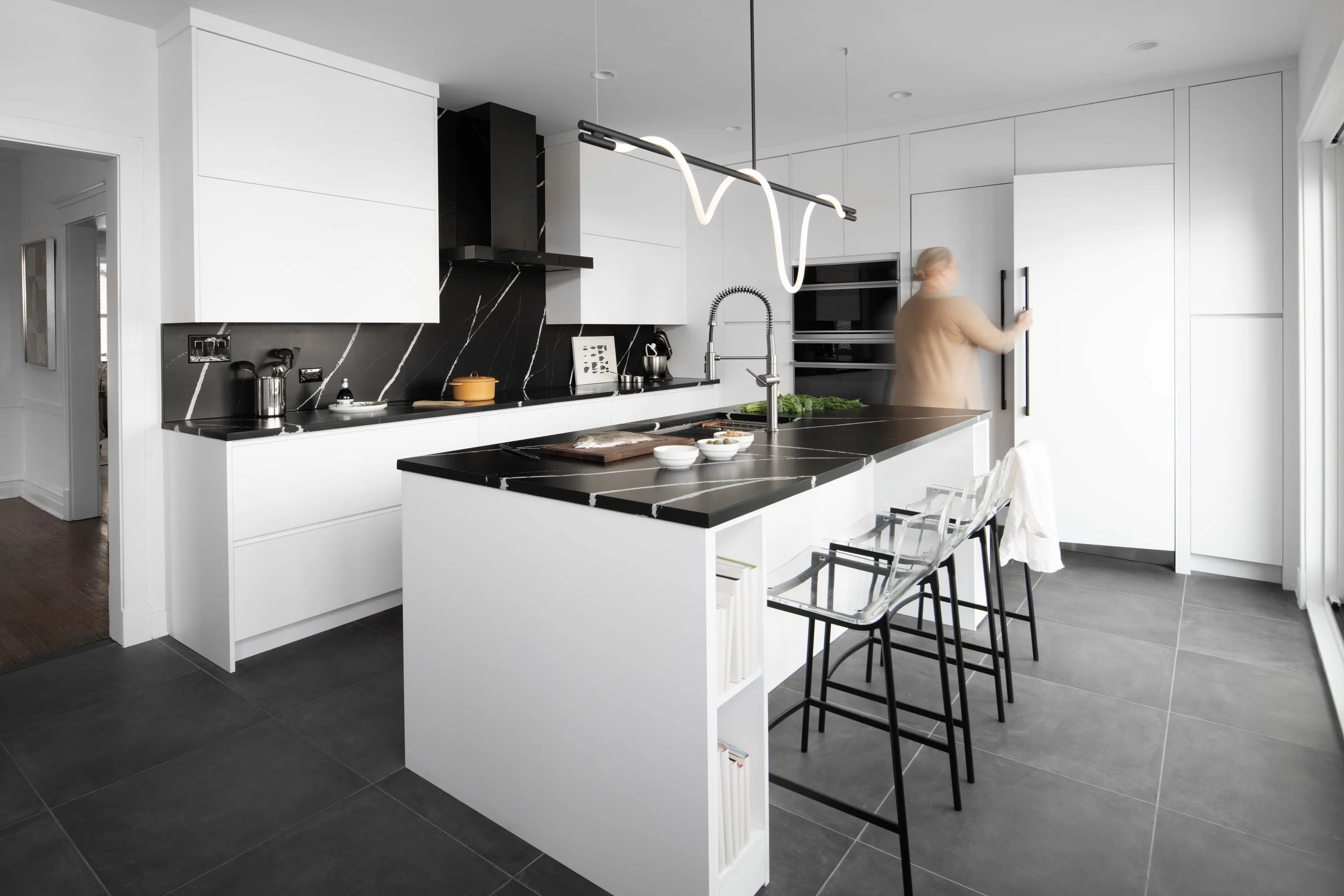 Modern, High Contrast Kitchen Remodel by Metro Design Build project photo