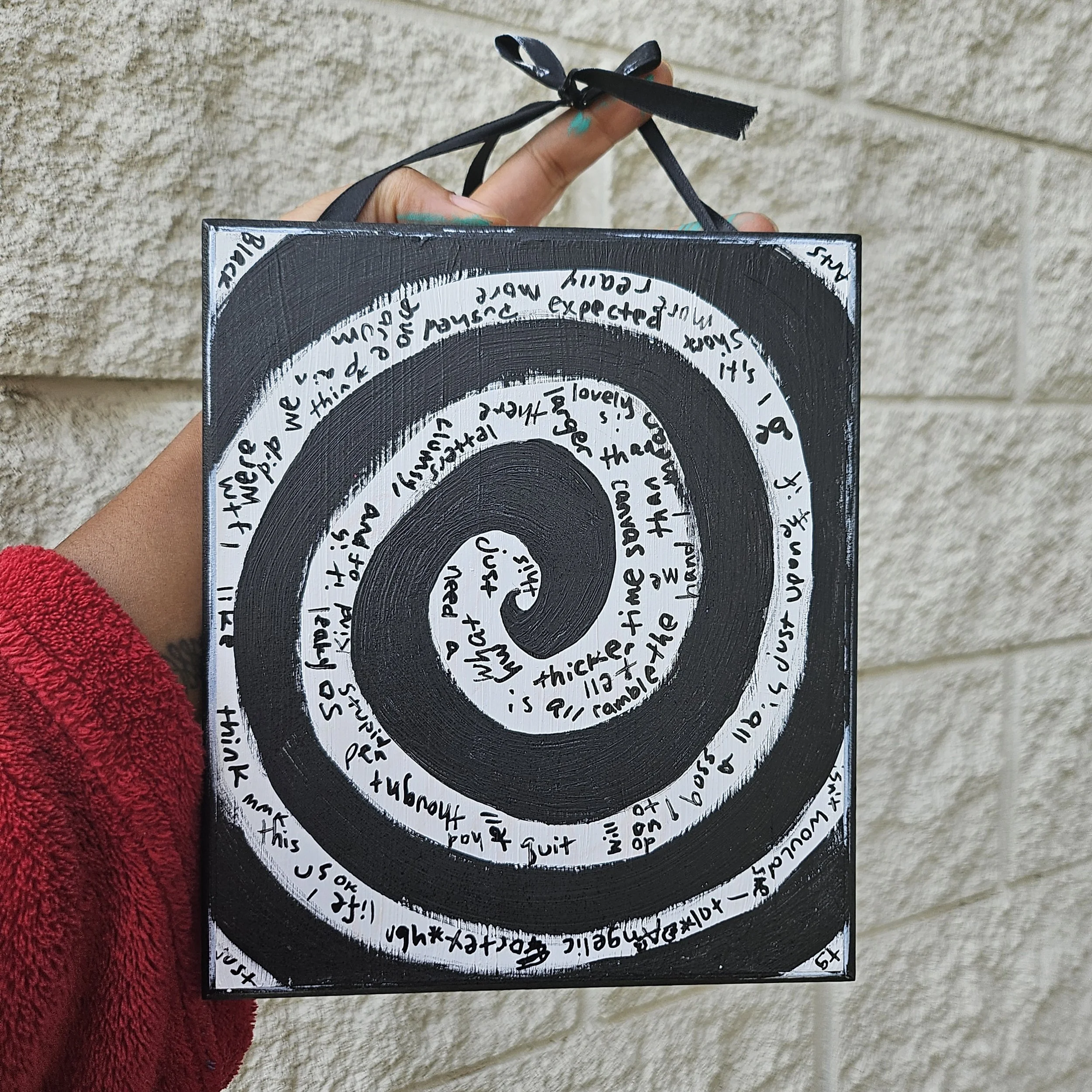 Original Painting | 🖤 Swirling Inner Thoughts 🤍