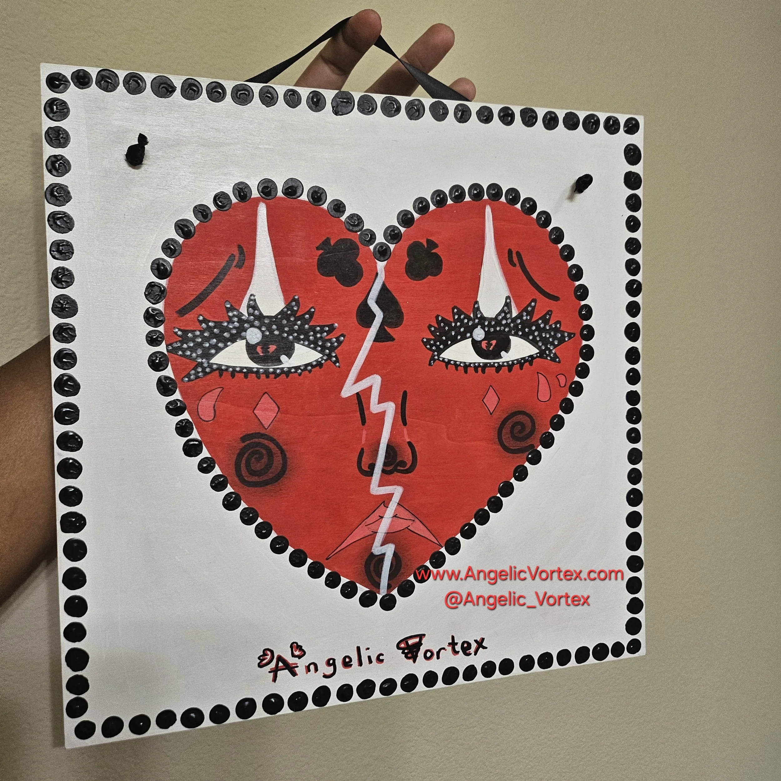 Original Painting | ♦️♠️ Crybaby Playing Card Clown Heart  ❤️♣️