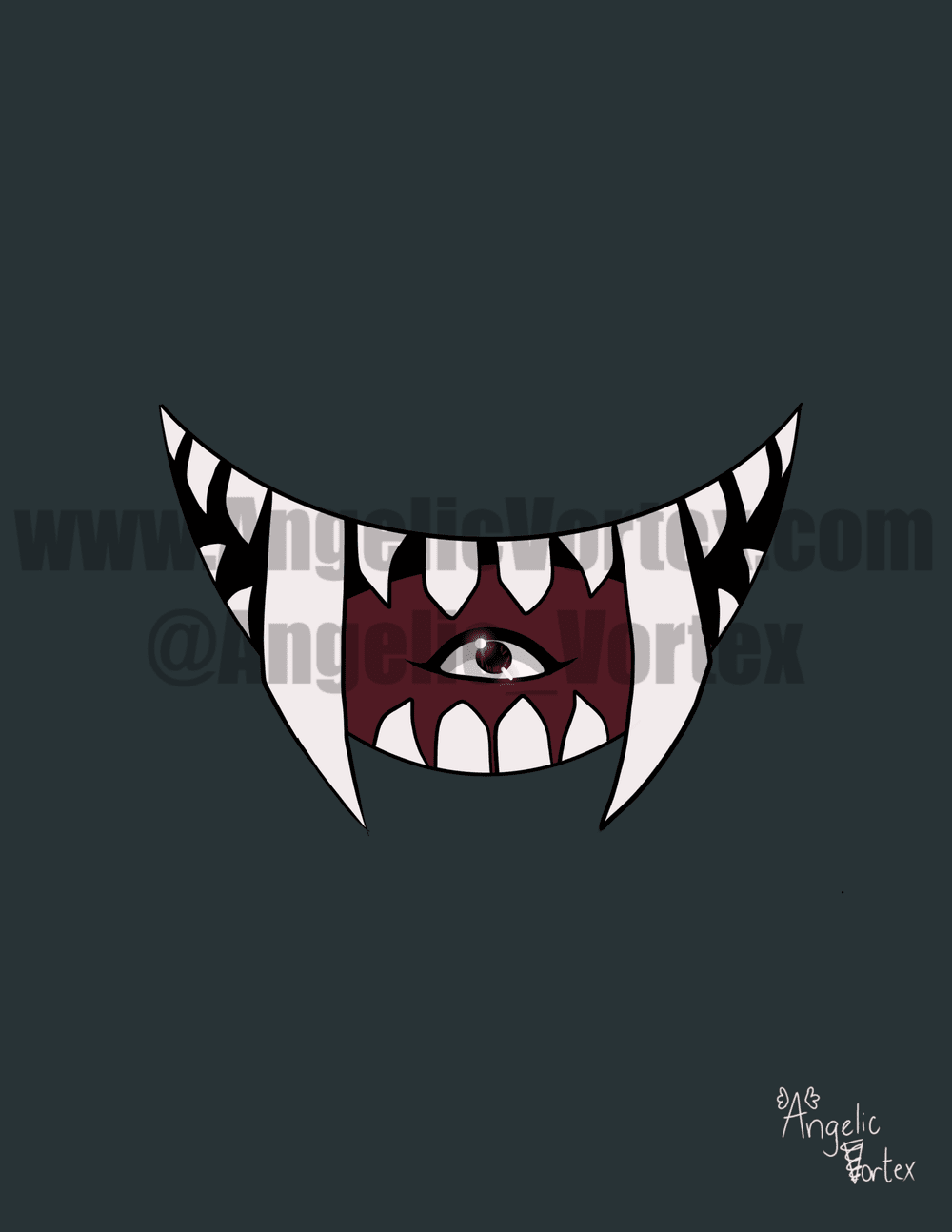 Art Print | 🖤 Mistress Centipede's Mouth 🖤