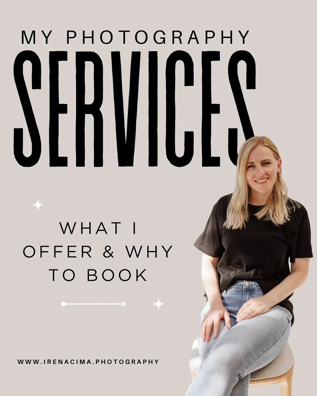 Hello there! 
Thanks for checking out my service post! 
I’m Irena, an Auckland-based creative who loves helping busy women slow down, reconnect with themselves, and share meaningful moments with their people through photography.
I value perso