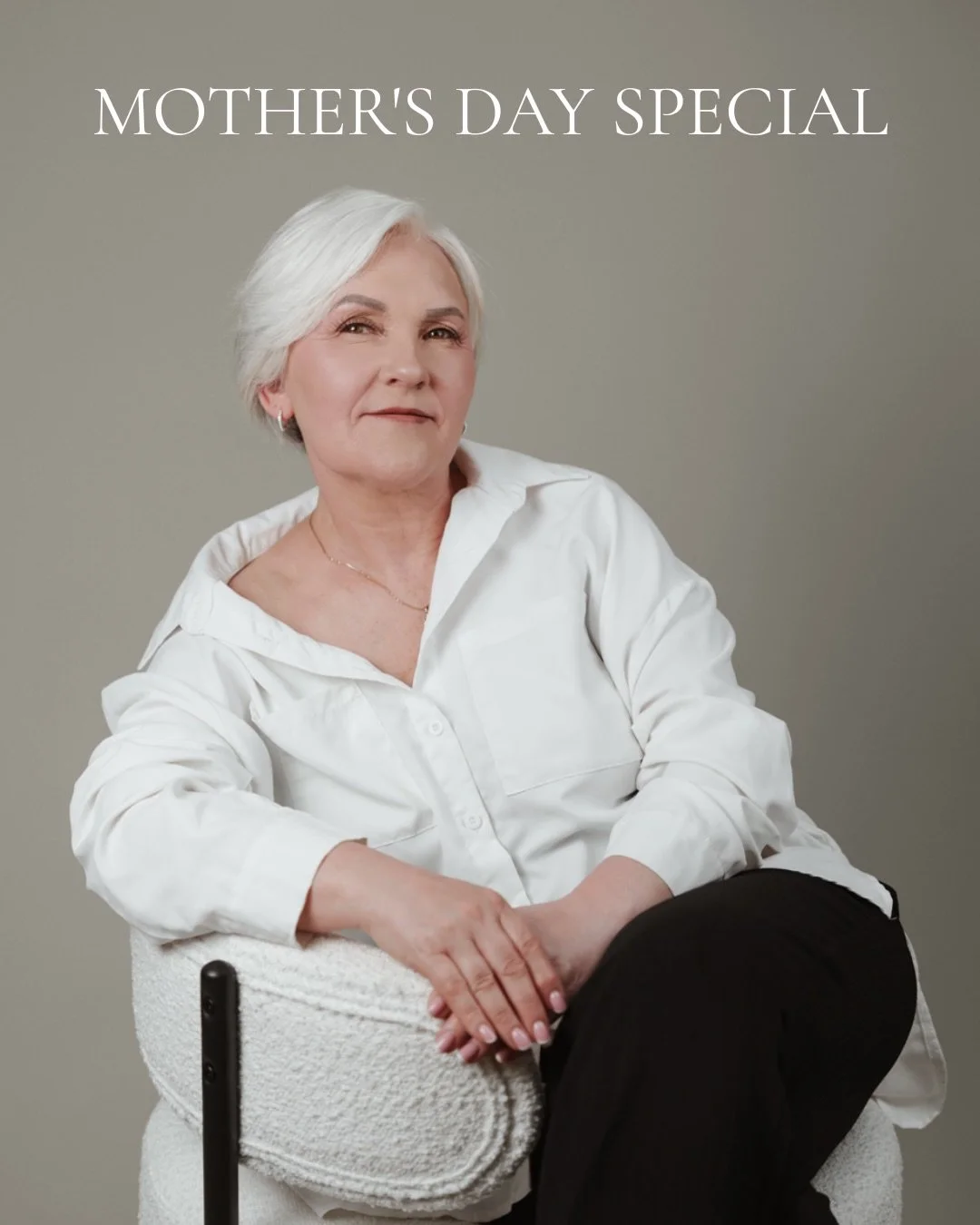 Looking for a unique gift for your mum? 

A luxury studio photoshoot just for her is something she will treasure forever.

A personal photoshoot is a thoughtful way to remind her how much she means to you. Life gets busy and she often puts everyone e