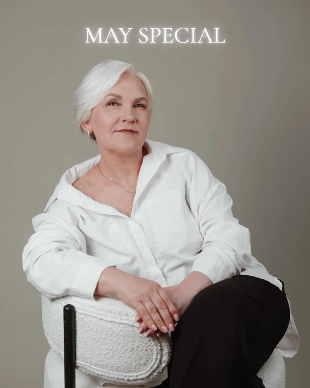MAY SPECIAL!

Looking for a unique gift for your mum? 

A studio photoshoot just for her is an experience she won&rsquo;t forget. 

A personal session is a thoughtful way to remind her how much she means to you. Life gets busy and she often puts ever