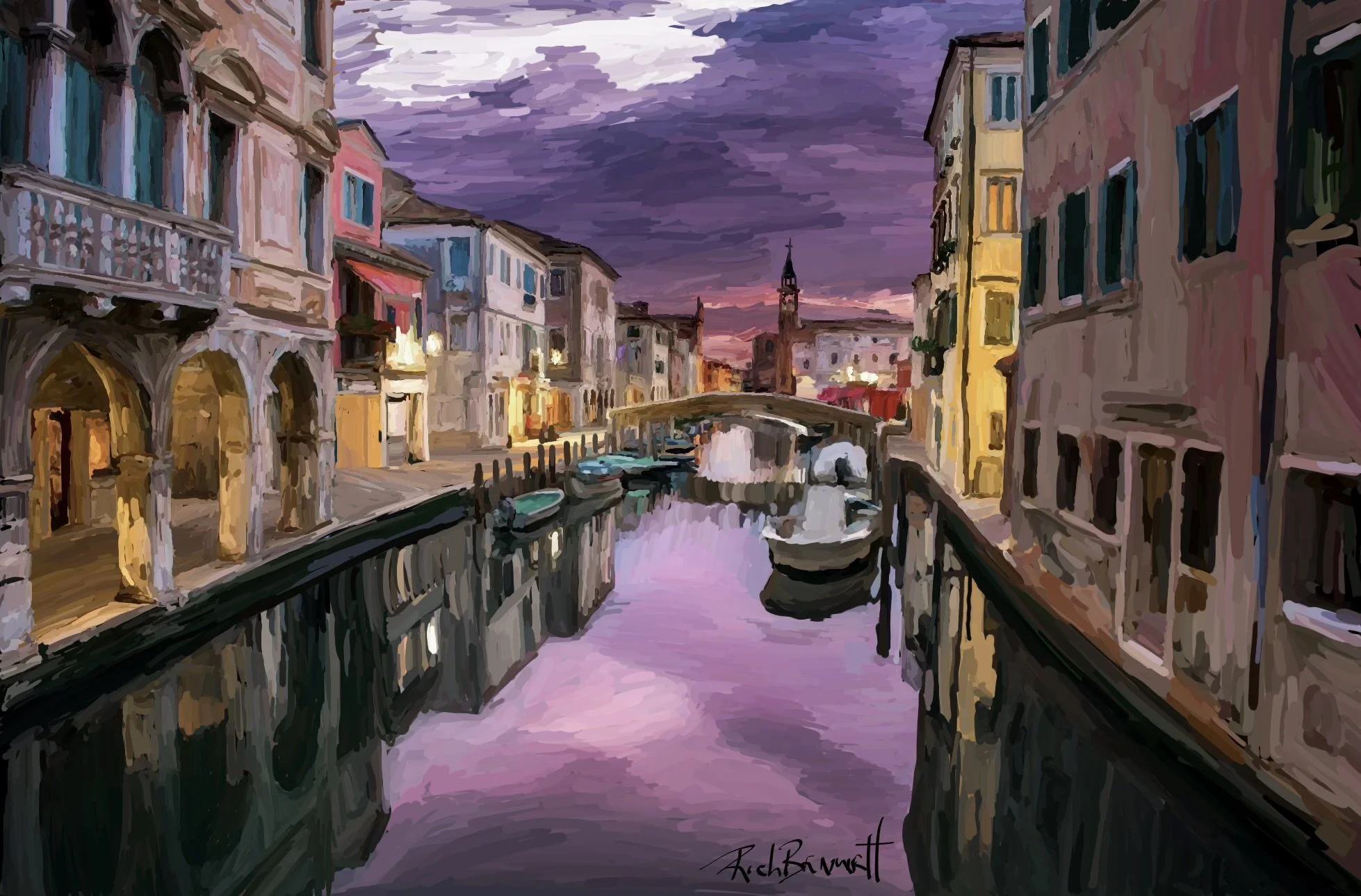 Venice at sunset $550