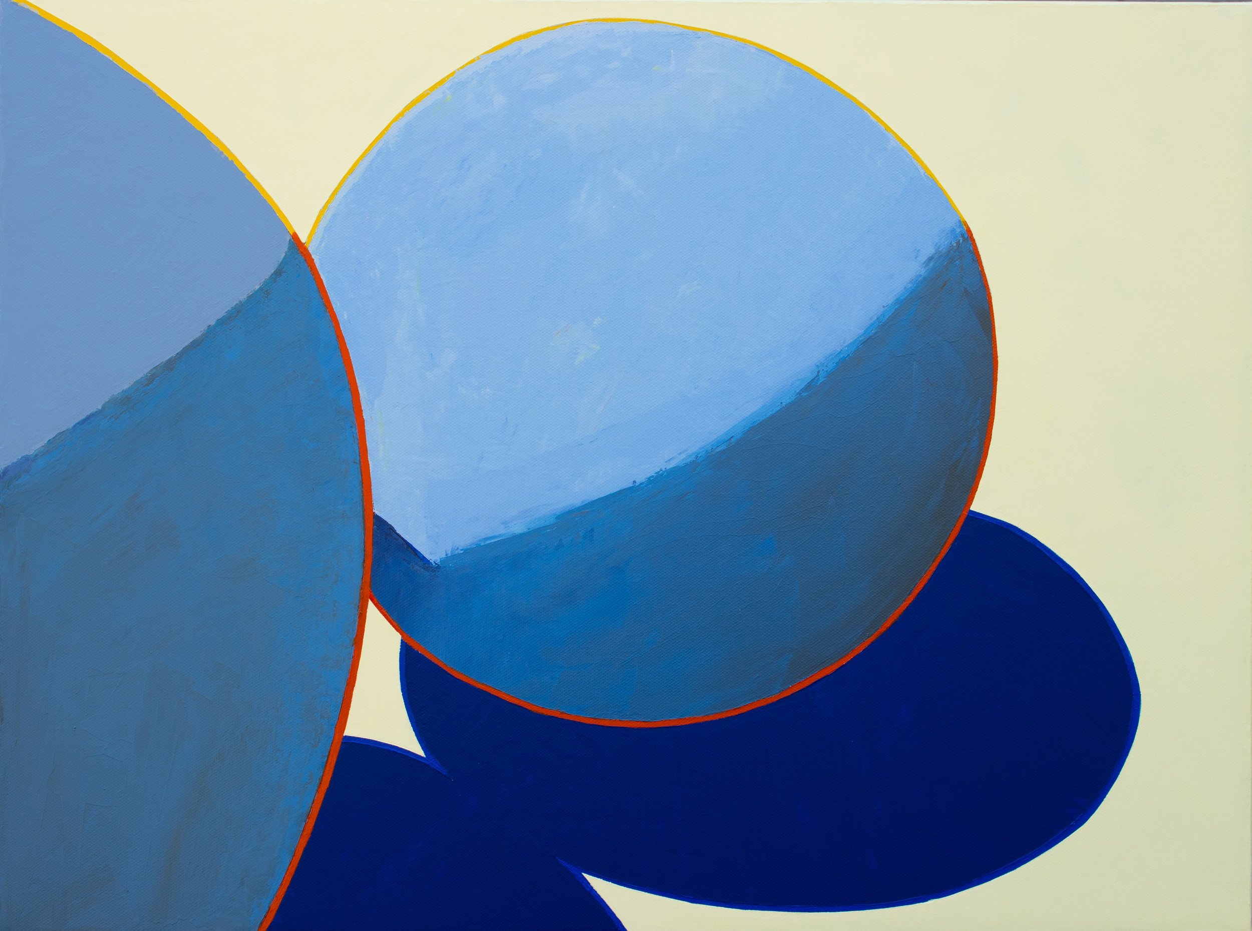 2 Concrete Spheres, 2025, 20X24 in