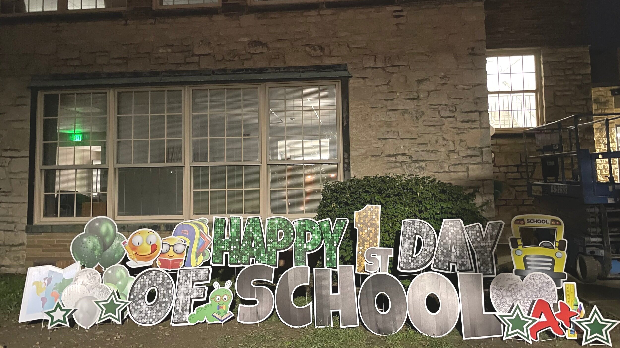 Happy 1st Day of School Yard Sign