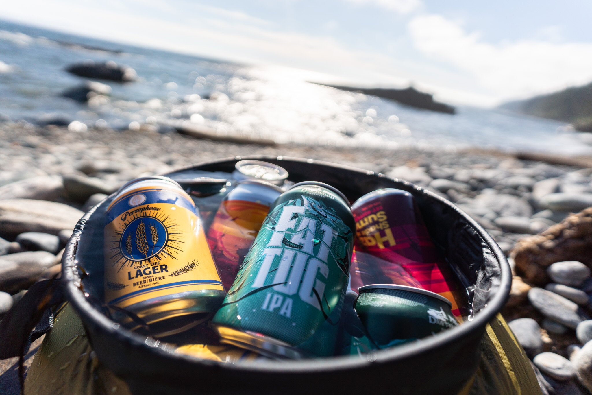 Persephone Brewing - Coast Life Lager // Driftwood Brewery - Fat Tug IPA