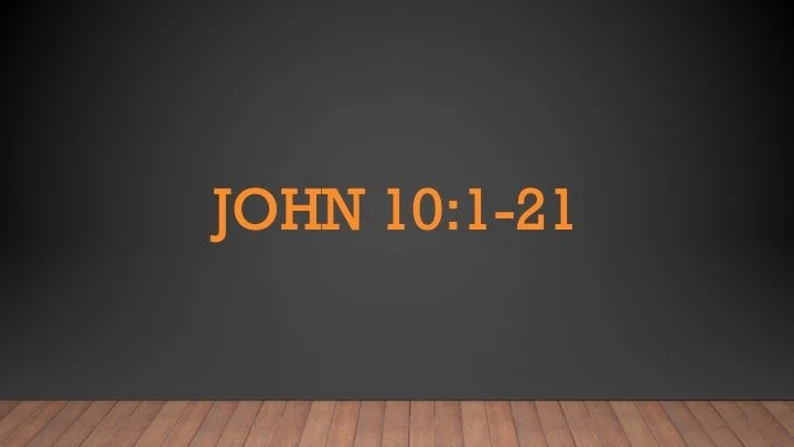 John 10:1-21