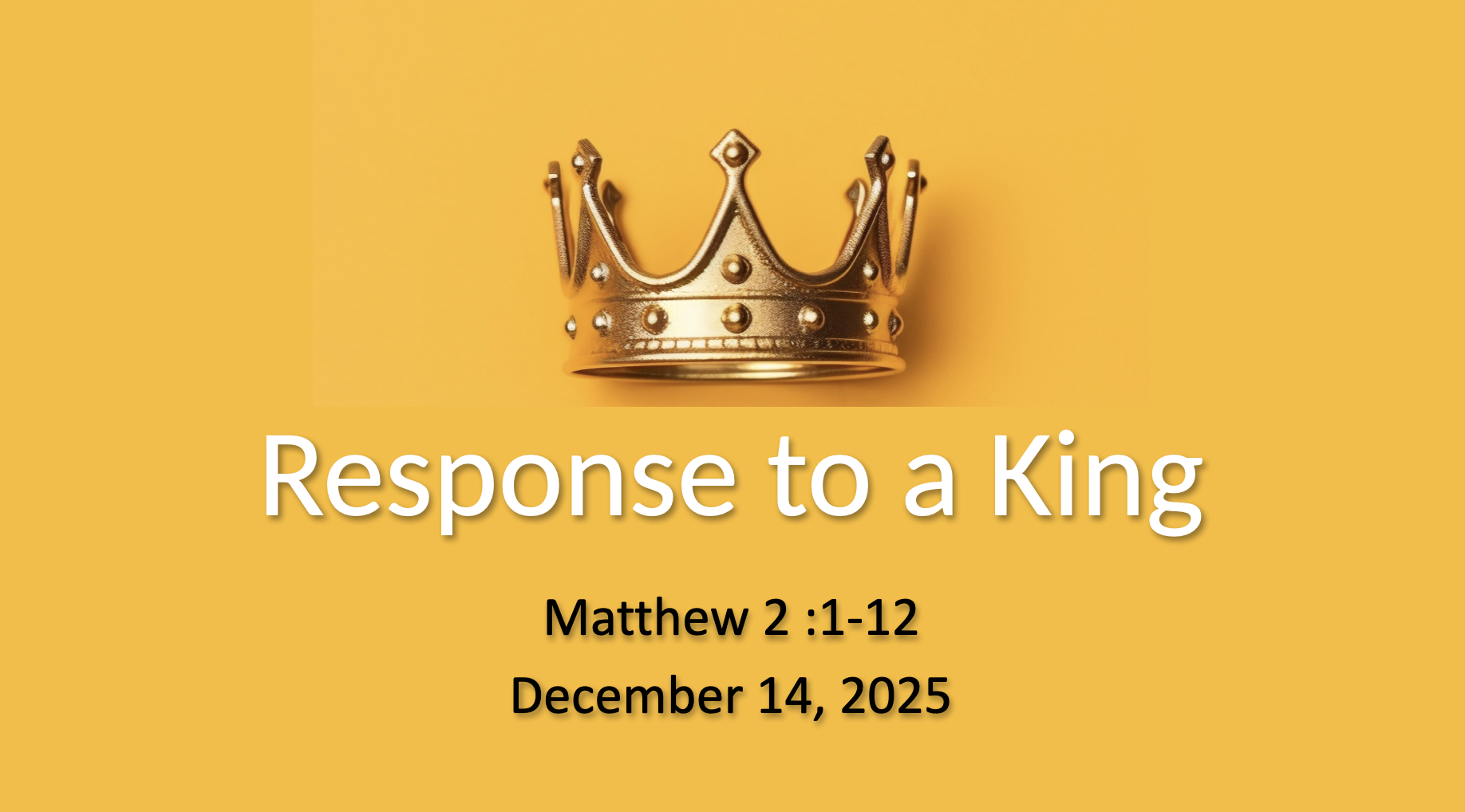 “Response to a King”