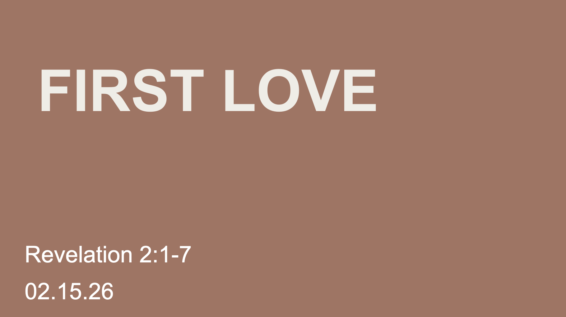 “First Love”