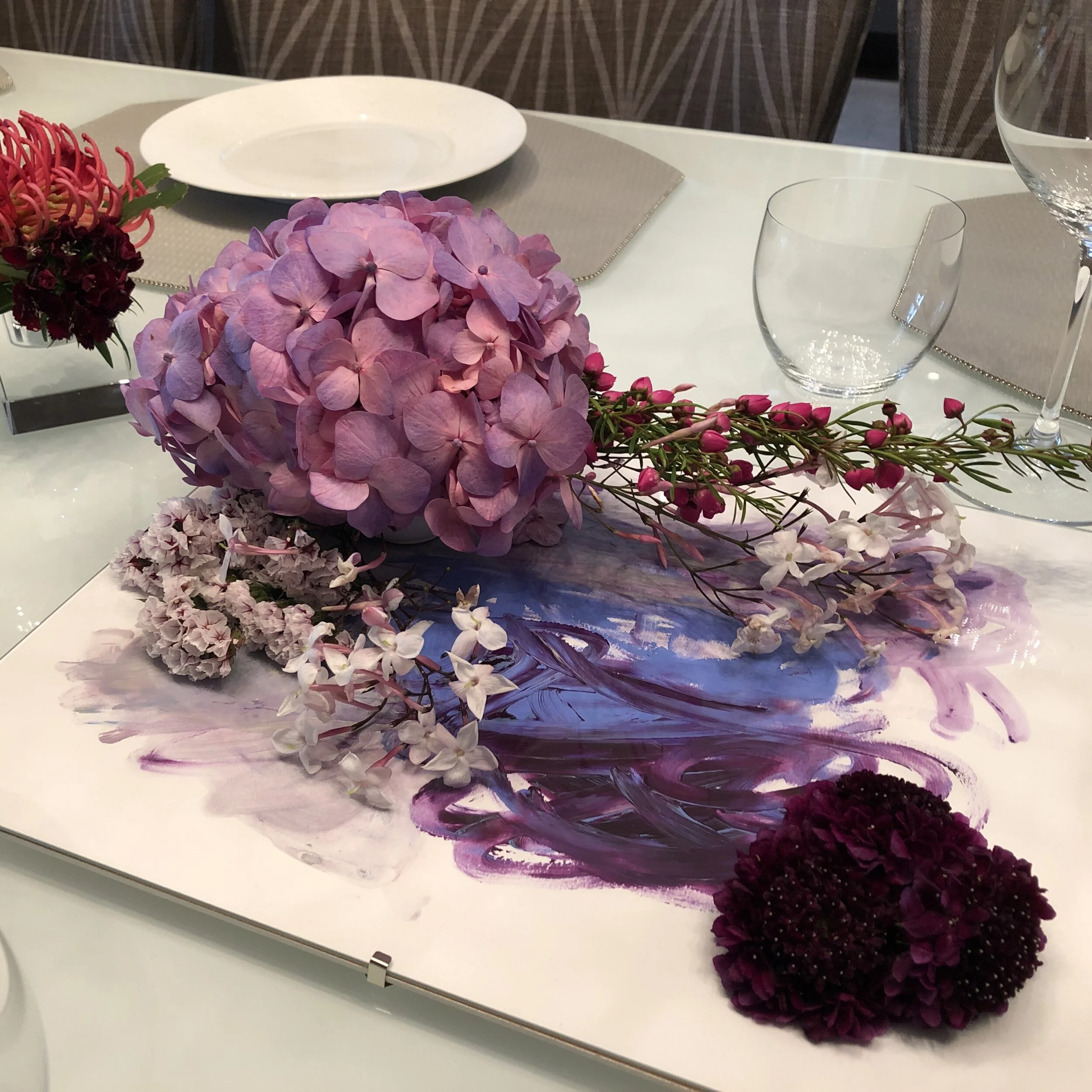 "Fingerpaints" and florals 