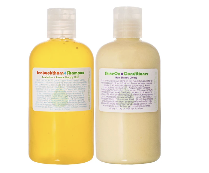 image of Living Libations brand shampoo and conditioner