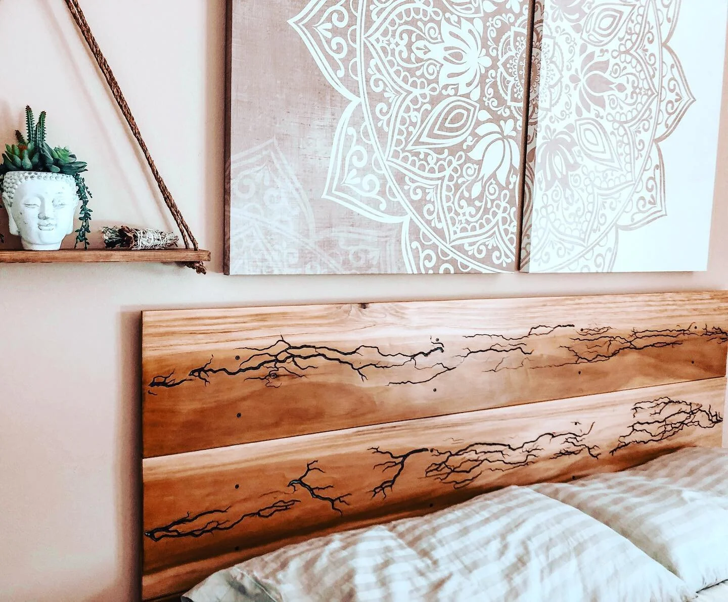 Redwood headboard