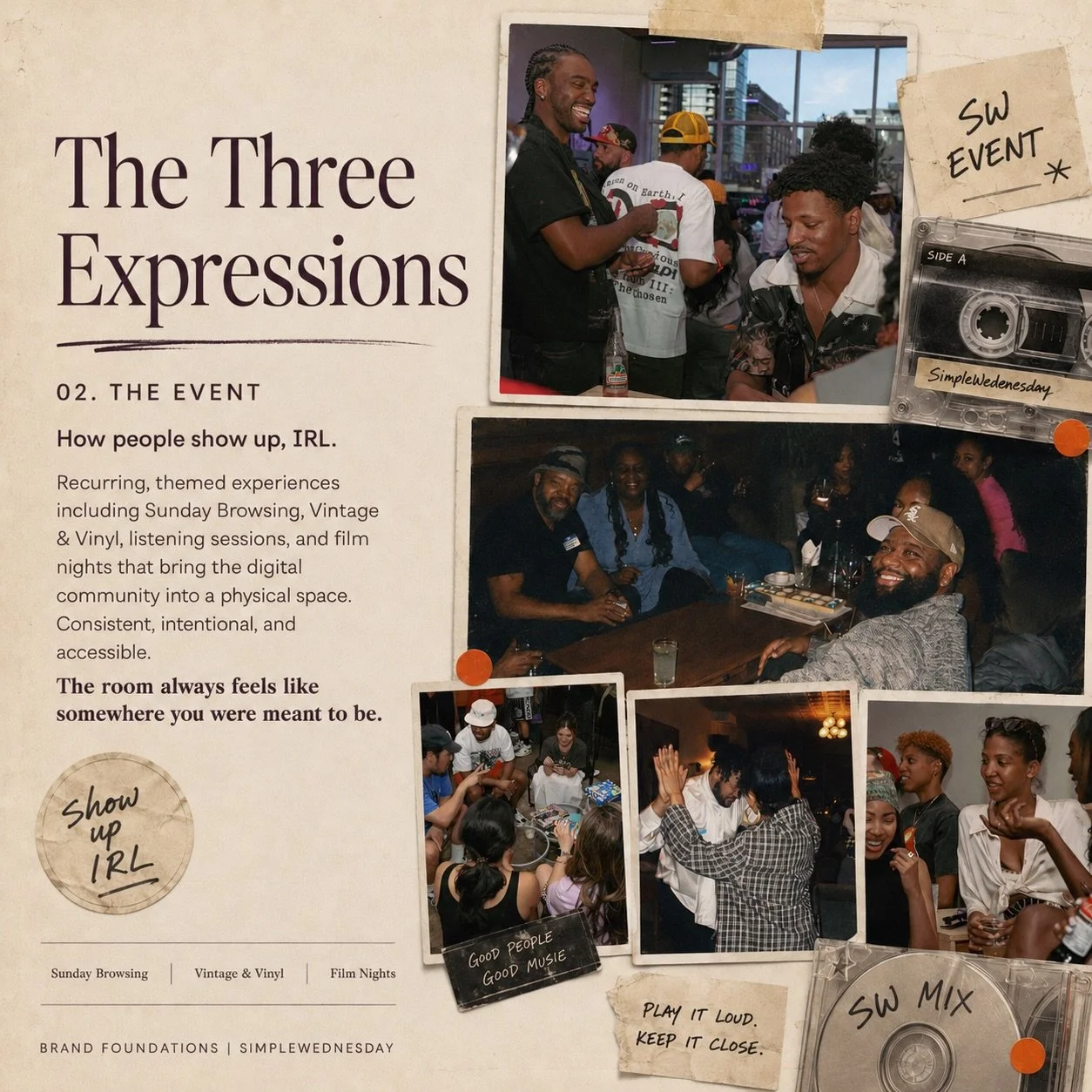 The event is where the digital community becomes real life.

From Sunday Browsing. Vintage &amp; Vinyl. The Needle &amp; The Narrative. Listening sessions. Rooftop moments. Rooms full of good people, good music, and the feeling that you were supposed