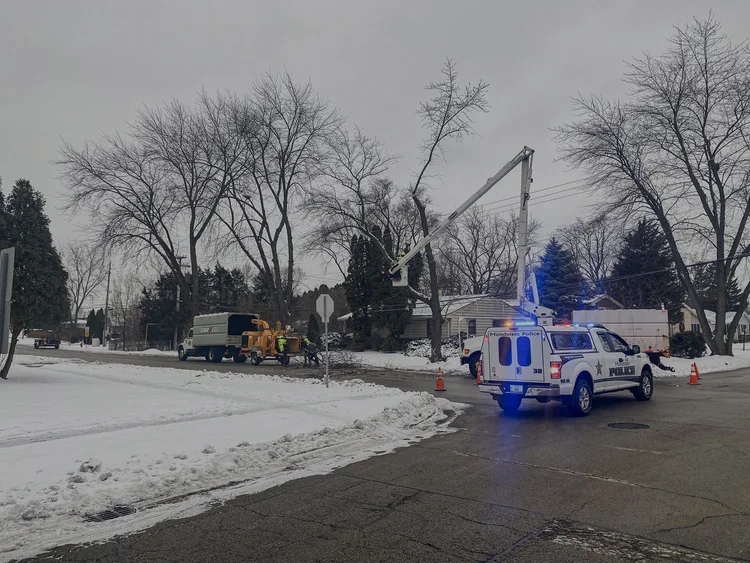Winter job site