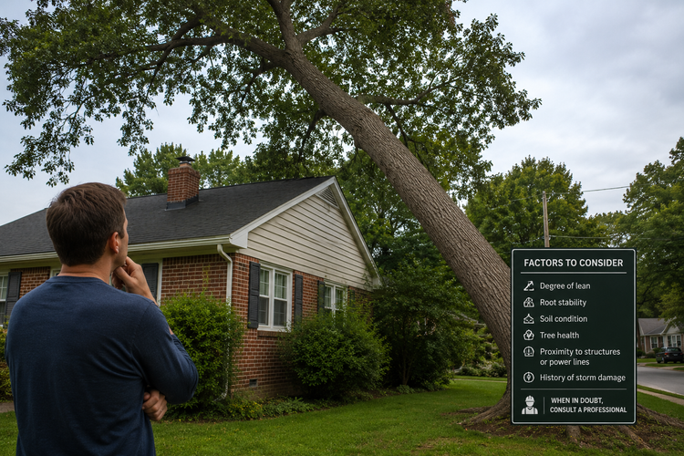 Do Large Leaning Trees Always Need Professional Removal In Lake County?