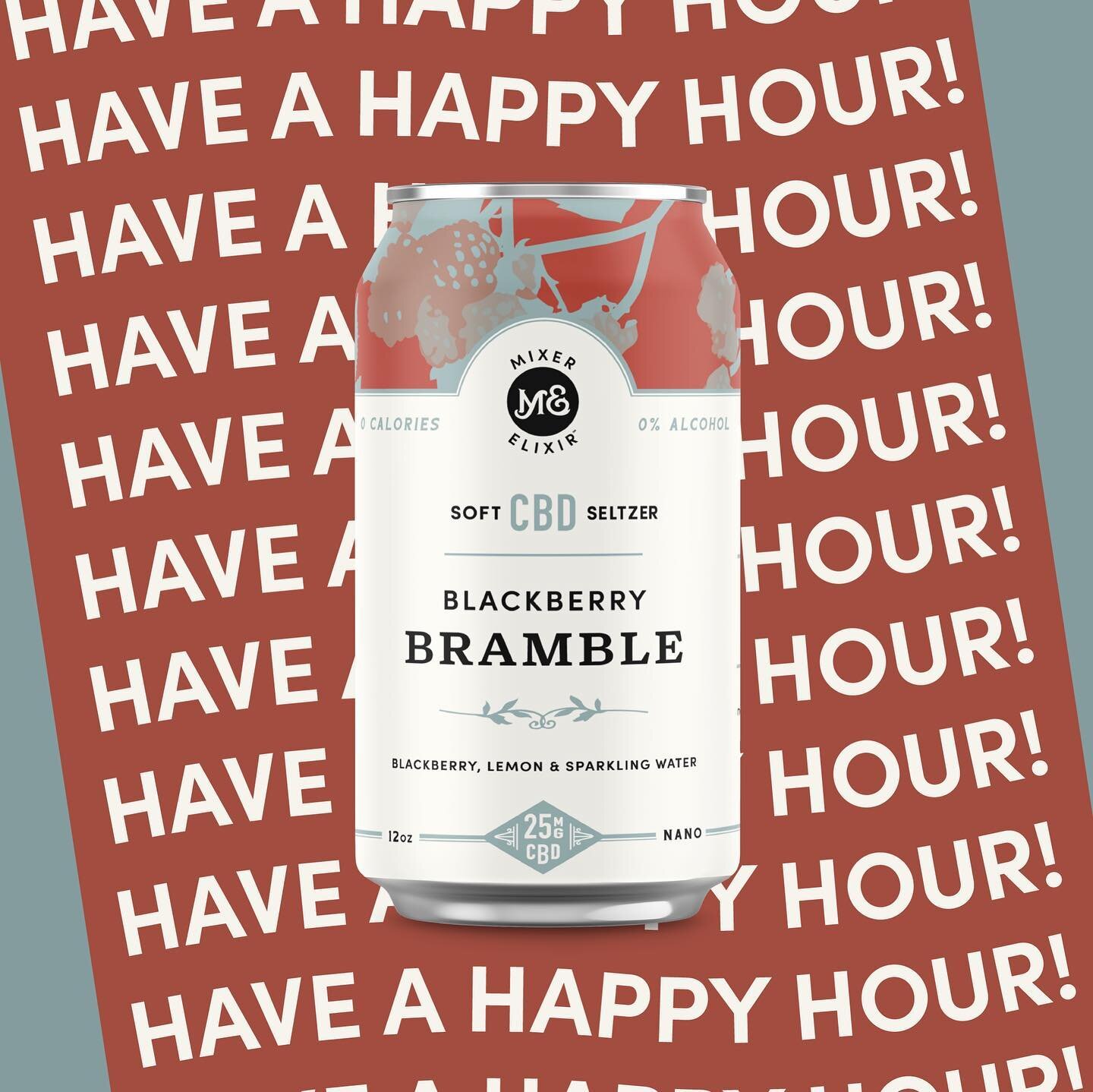 Wednesdays &amp; happy hours go together. 🤝

Feeling sober during the holiday season? Join in on the fun by indulging in our Blackberry Bramble #CBDSeltzers! 

How do you happy hour? 

#sober #sobercommunity #sobercoach #happyhour #mocktails #zeropr