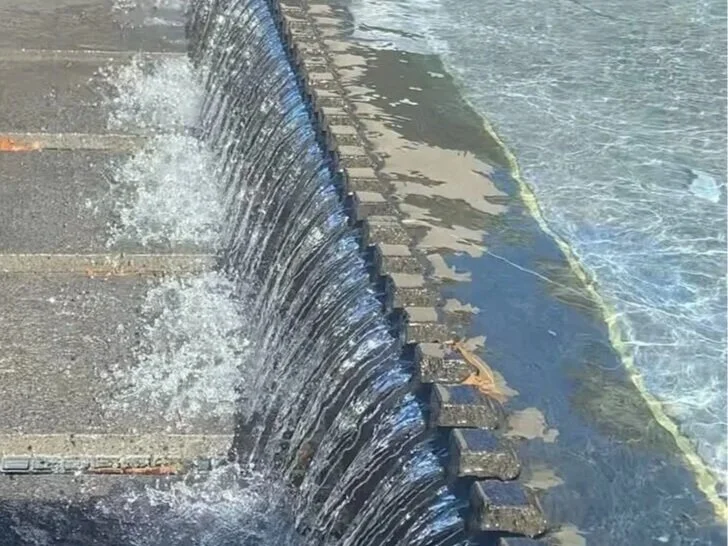 Custom outdoor water feature designed and installed by DHS Systems