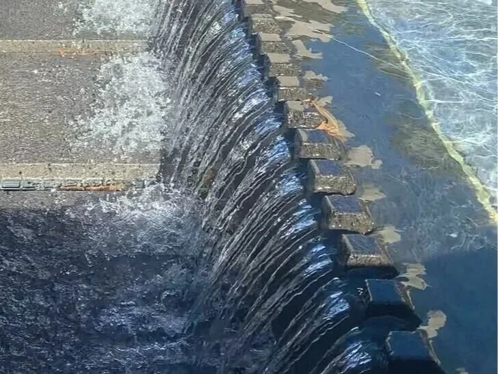 Custom outdoor water feature designed and installed by DHS Systems