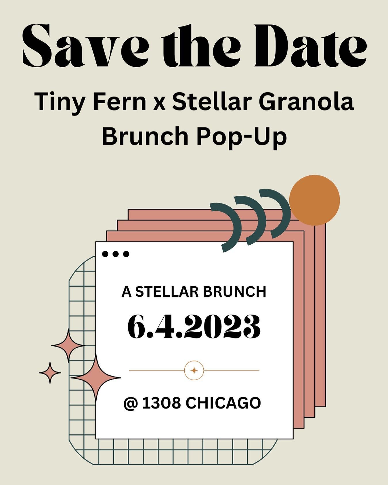 You&rsquo;re officially invited! We are teaming up with @tinyfernsupperclub for a Brunch Pop-up! ✨

Chefs Chrissy + Jon have put together a 7 course brunch inspired by granola (of course 😎).

✨More details to come but here is what you need to know n