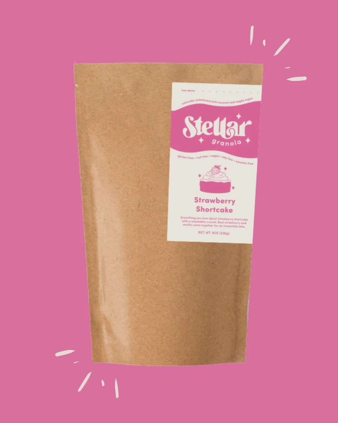 🍓✨NEW FLAVOR DROP ✨🍓 Strawberry Shortcake has entered the chat. 

Nothing artificial here, just real strawberries + real vanilla to recreate a classic. Think jammy berry and the stellar crunch you know and love 💕 

Available online for March 2nd s