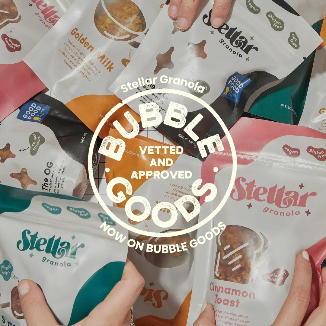 HUGE NEWS! You can now find us on @bubblegoods 🤩 🫧⁠
⁠
Bubble Goods is an online marketplace featuring the cleanest CPG products on the market. Our granola was vetted by the Bubble Goods team to ensure our products are free from highly refined sugar