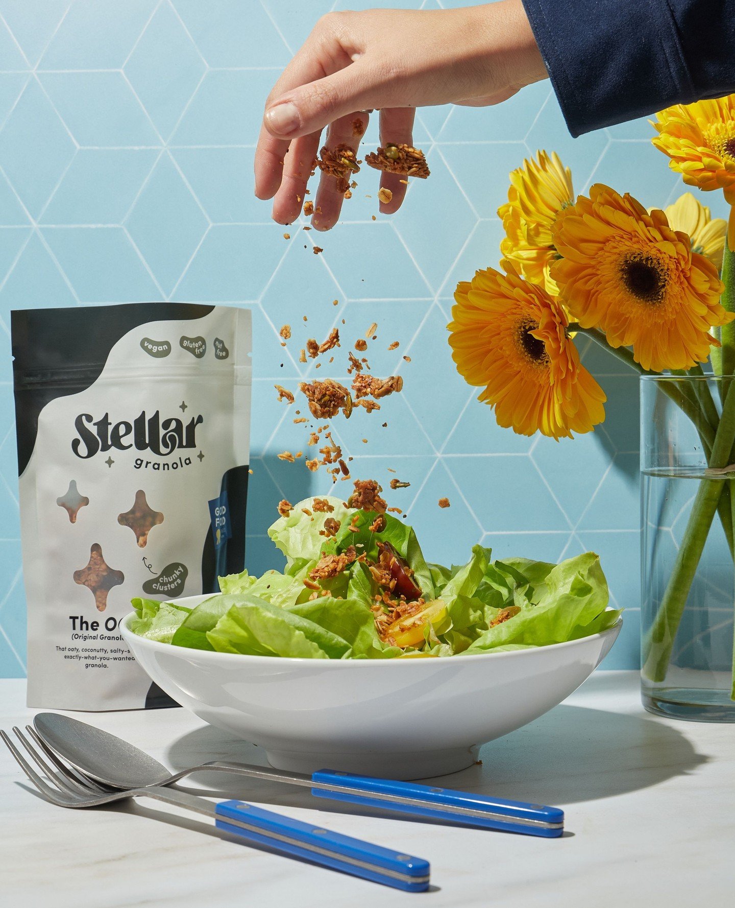 It is time to elevate your salads with a healthy crunch ✨️ 🥗 ⁠
⁠
Granola on salads may sound crazy, but trust. Our granolas add a superfood crunch and a burst of flavor that pairs perfectly with a savory salad. ⁠
⁠
Try our Golden Milk granola over a