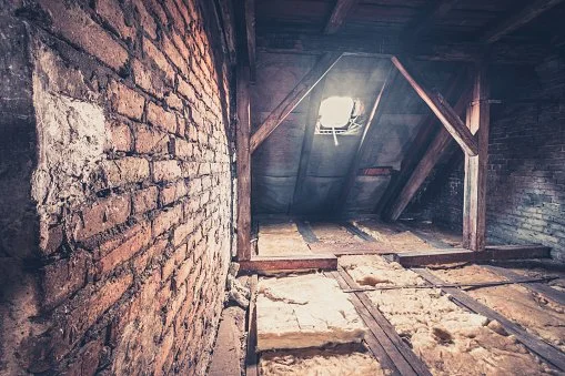 Attic architecture, post and beam with exposed brick- inspired the fireplace.