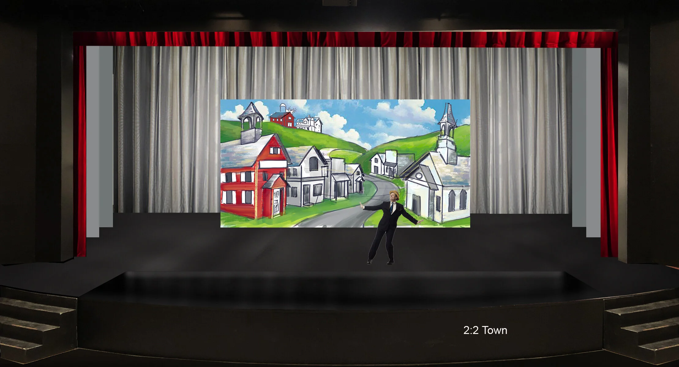 Sc. 2_2 in Town.  
The young couple stroll through town and sing about Spring and falling in love.