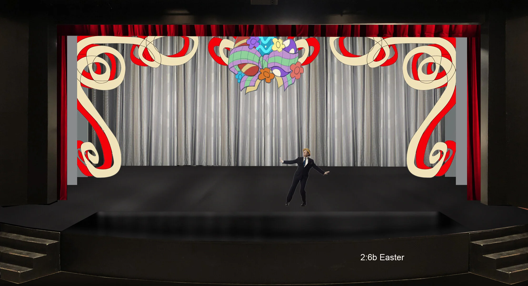 Sc. 2_6b Easter parade.  
A Sunday Easter bonnet song and dance number.