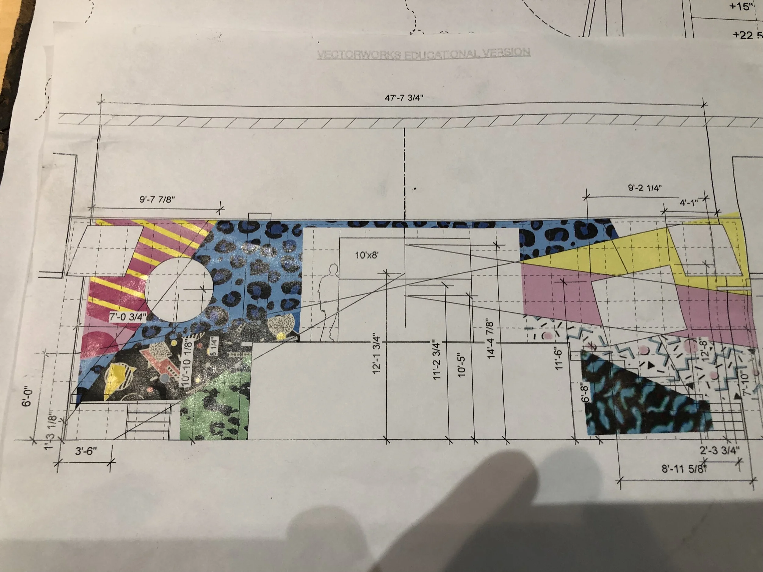 Design layout for the graffiti sections