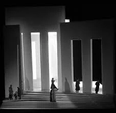 Adolph Appia's grand Set Design, using columns.  I wanted to make a gesture back to the past and history of Scenic Design.