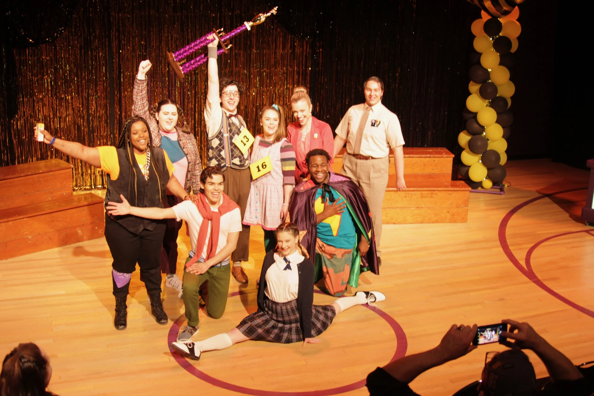 The cast of Spelling Bee, where everyone's a winner.