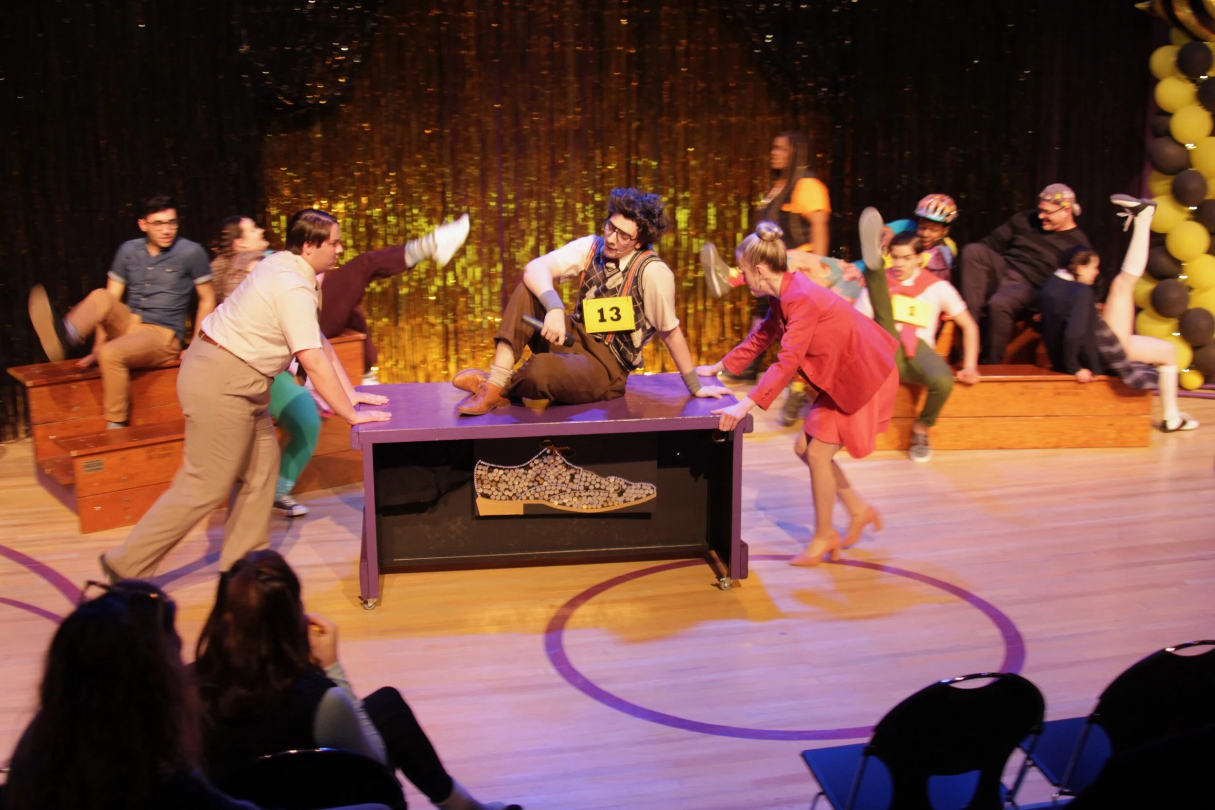 Magic feet.  One contestant based his good spelling on his magic feet.  I created a Payette sparkling shoe for his solo song.