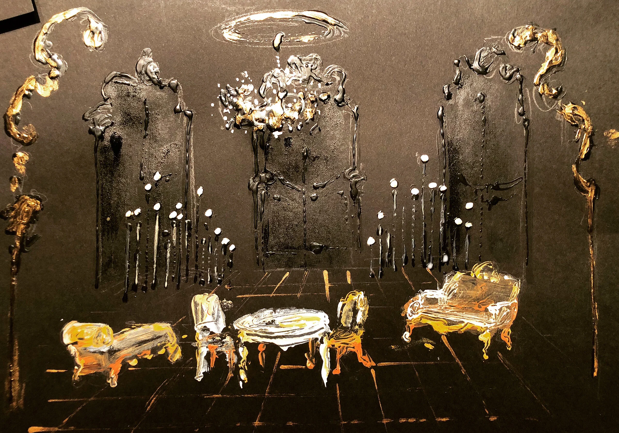 Concept sketch- salon interior