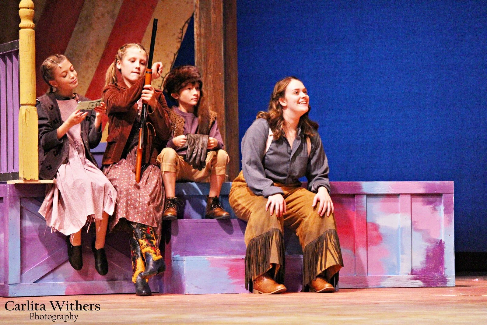 traveling crates became locations in Annie's life story
photo by Carlita Withers