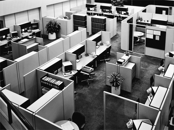 Research: office cubicles late 70's