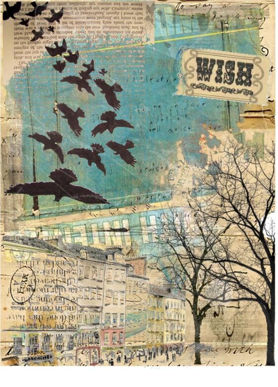Research:  I was also drawn to this collage idea for the projections inside the boxes