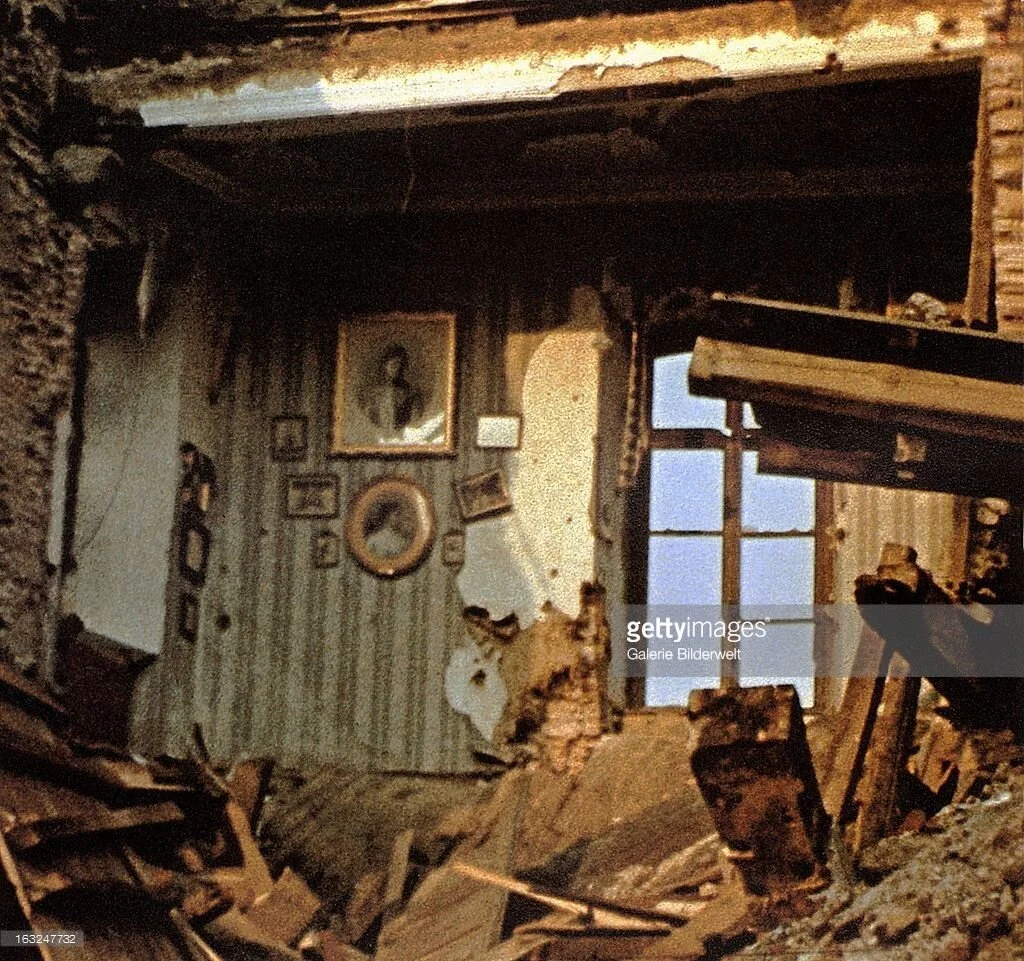 Research:  broken wall, wallpaper, lathe and plaster
