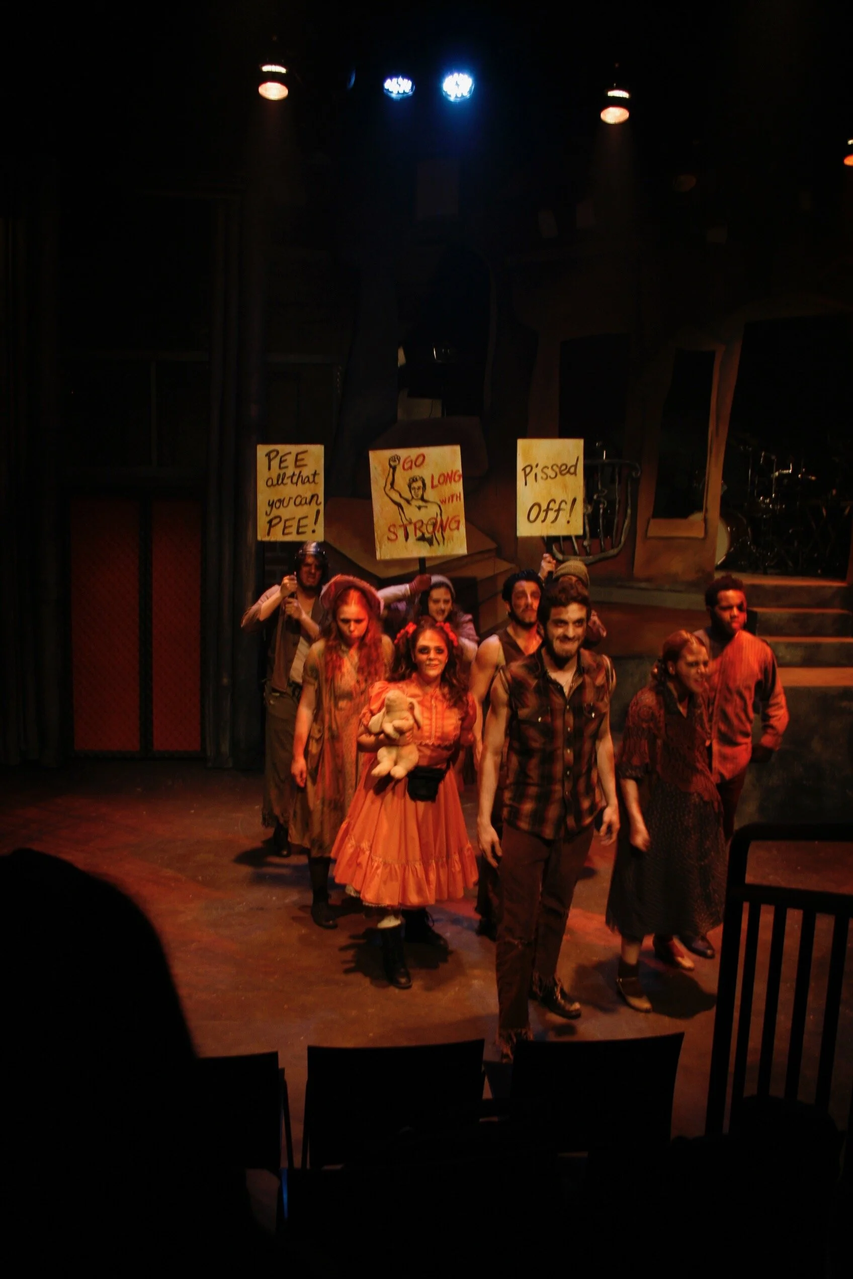 Protesting townspeople