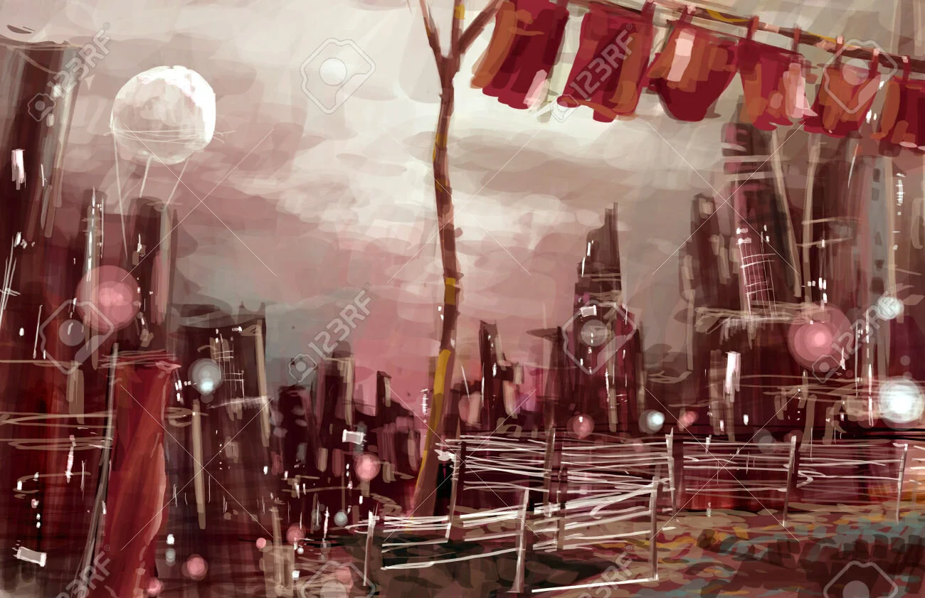 City dystopian feeling.  I borrowed from this color palette
