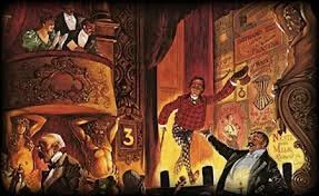 Research for the Gaiety theatre interior & color palette.