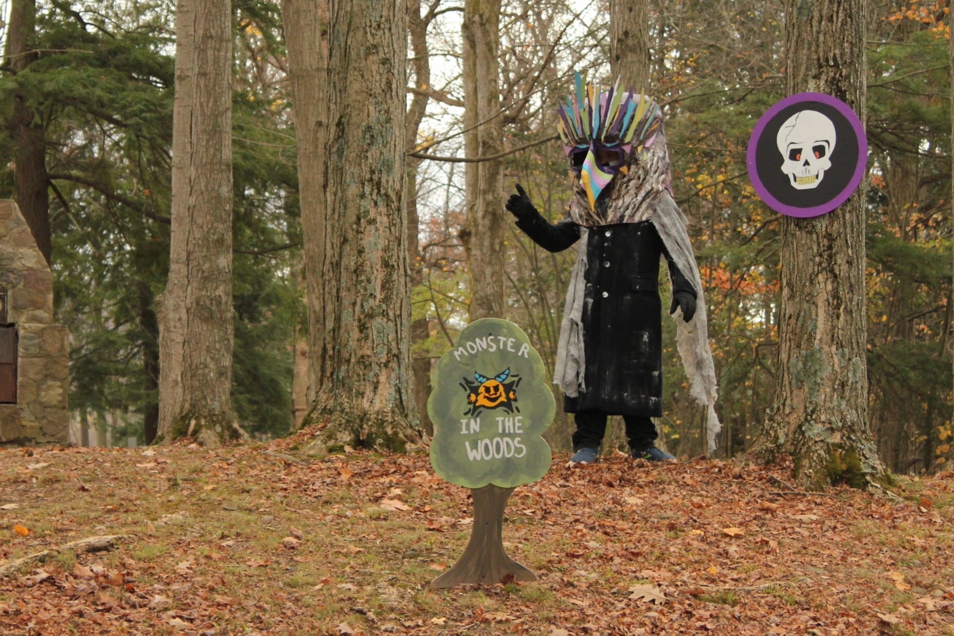 Bird mask- monsters in the woods
photo by Eric Behnke