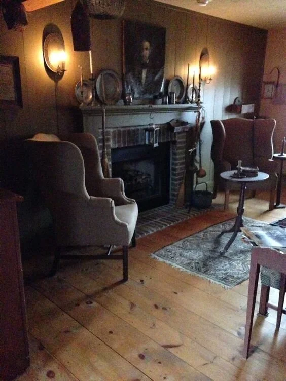 Research: Modest interior. I used period research to develop my 3rd story room where the runaways were kept.  I was drawn to the warm light surrounded by cool light
