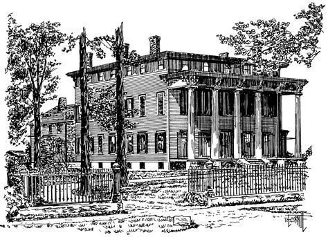 Research:  drawing off the real house where slaves were hidden then transported through Syracuse, NY and then into Canada.  The house burned down in. the 1930's
