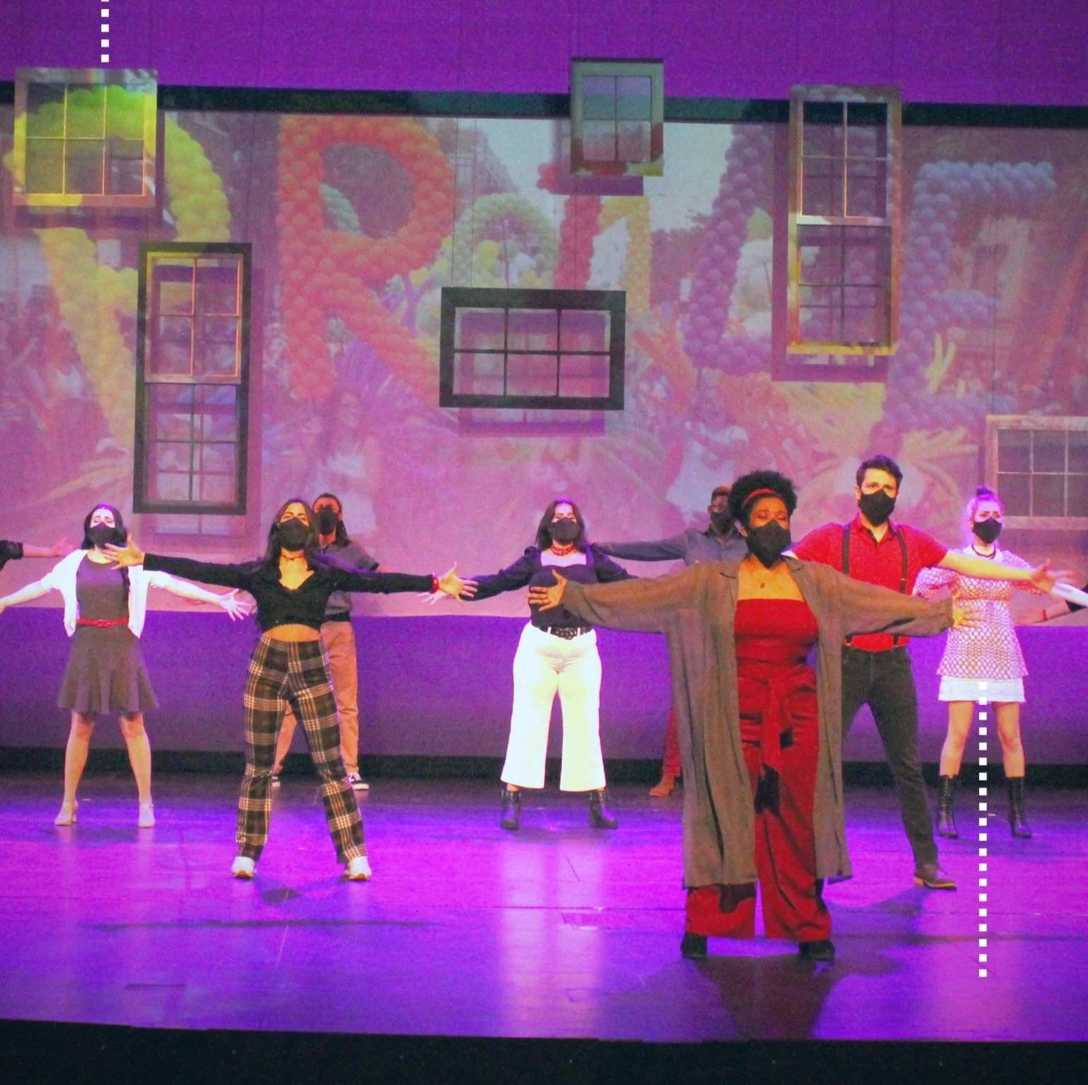 "Pride" LGBTQ themes were projected to tie into the songs and poems