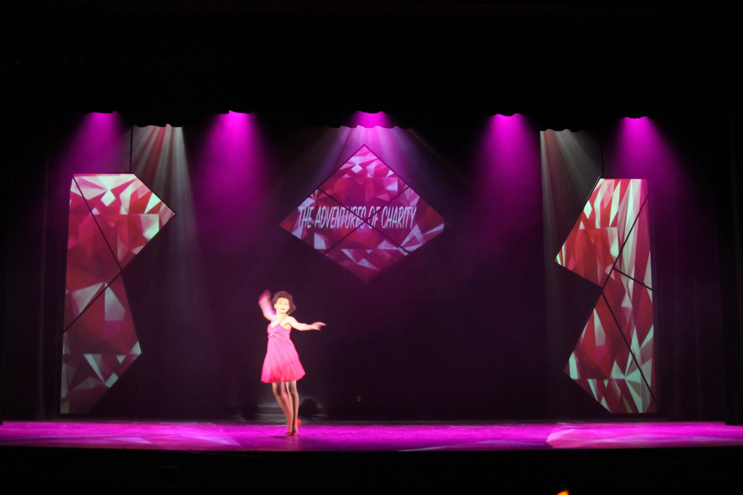 Opening title sequence- projections show the fragmented jewels as metaphor for her life.